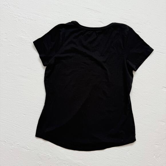 Gu Black Short Sleeve T-Shirt Scoop Neck, Size Small - Picture 6 of 6
